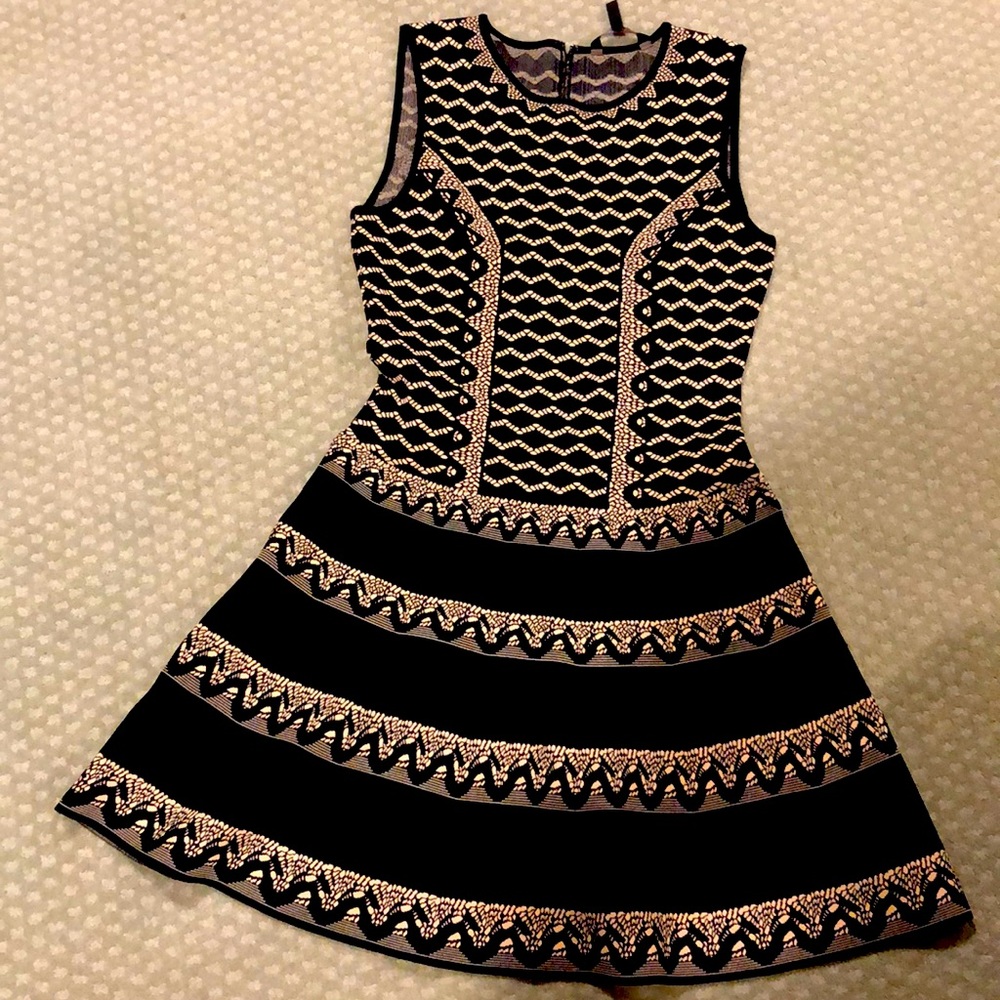 Nice fitting Black and Tan dress